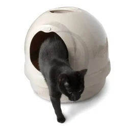 Booda Dome Cat Litter Box Pearl White Large
