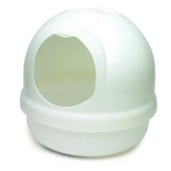 Booda Dome Cat Litter Box Pearl White Large