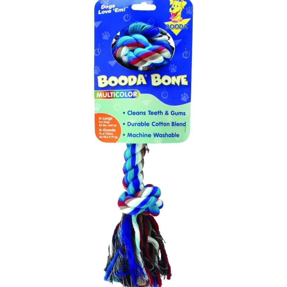 Booda 2-Knot Rope Bone Dog Toy Multicolor XL