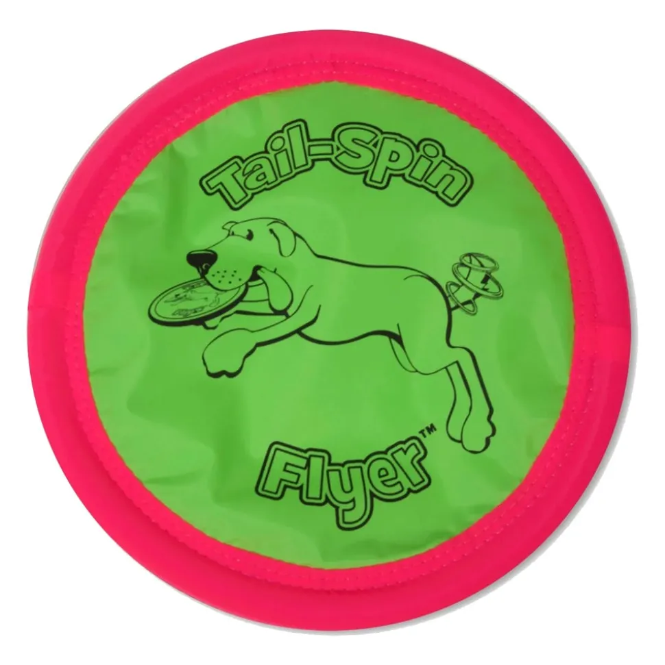 Booda Tail Spin Flyer Dog Toy Multicolor 7-in