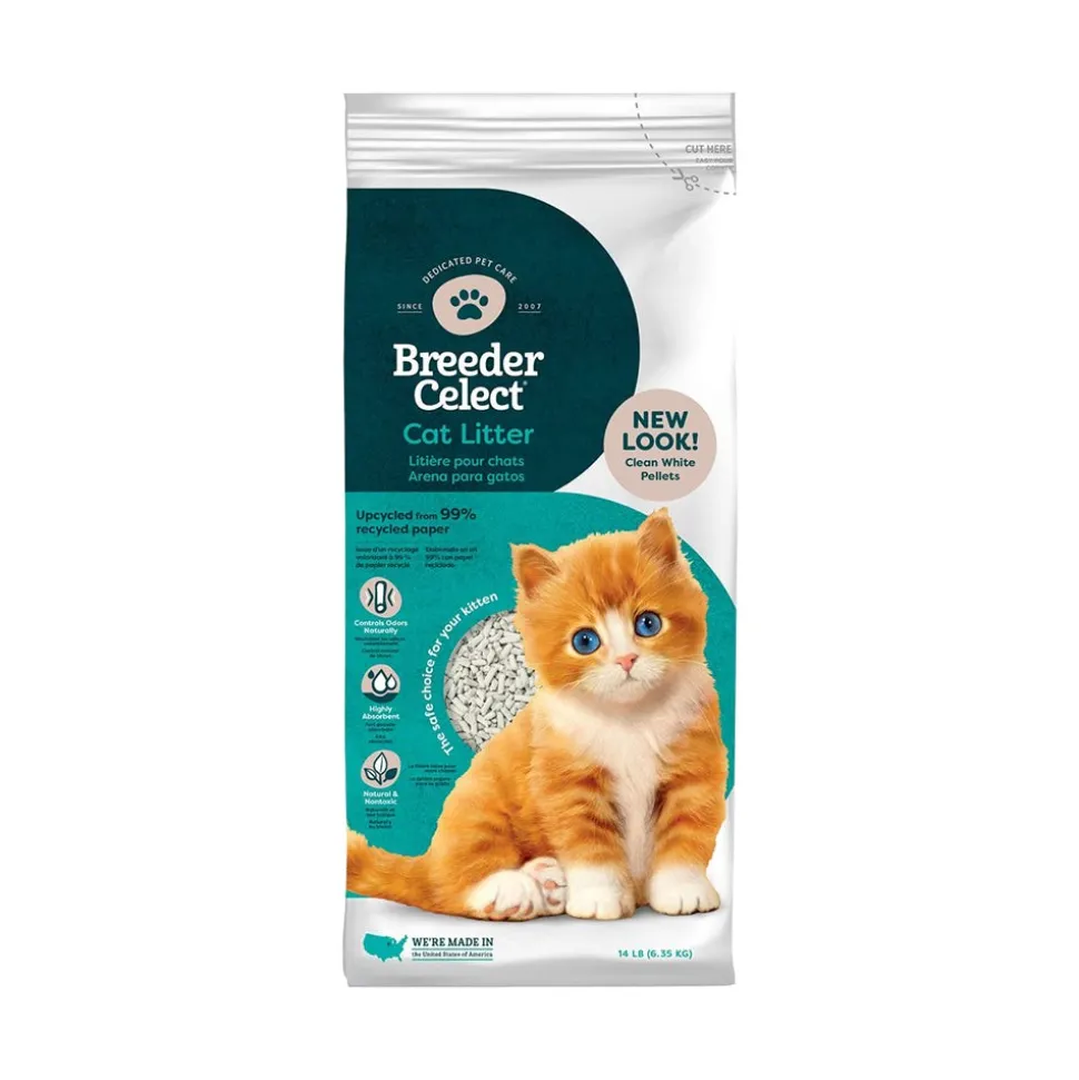 Breeder Celect Recycled Paper Cat Litter 14-lb