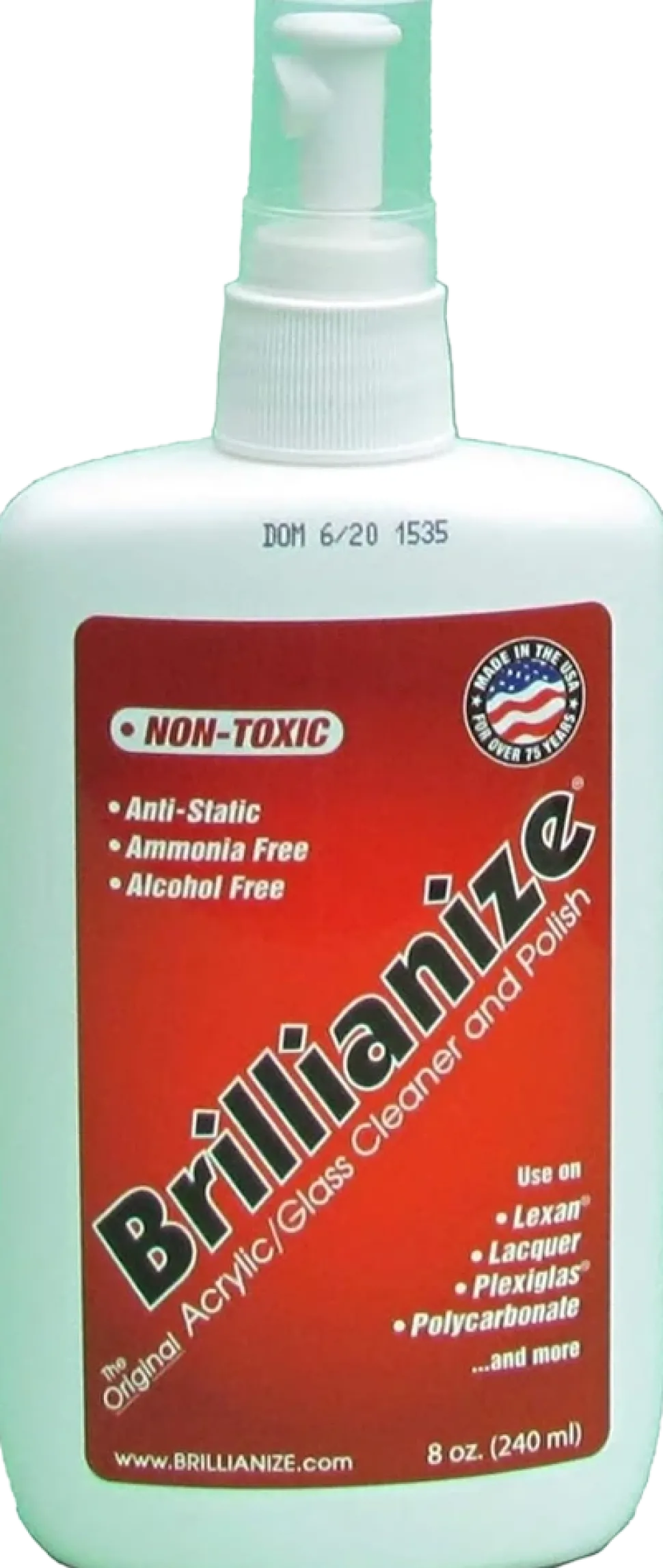 Brillianize Plastic Cleaner in Pump Spray Bottle 8-oz