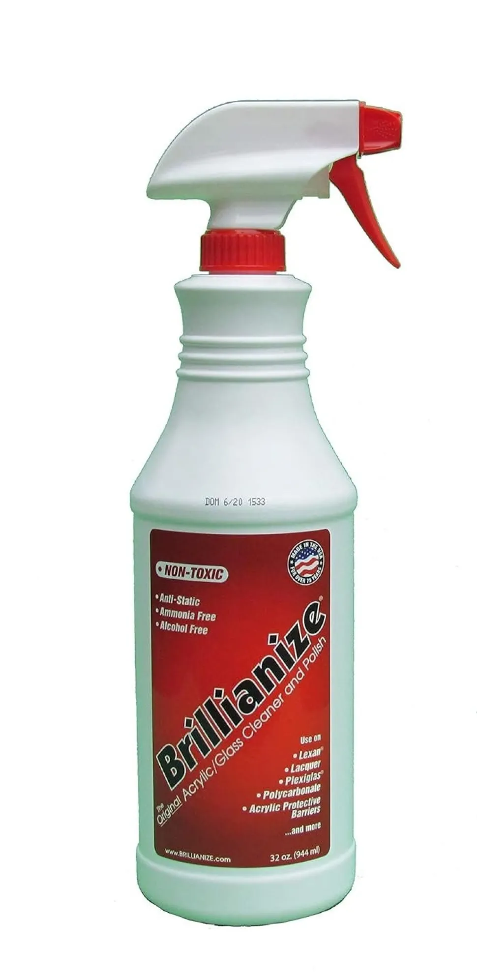 Brillianize Plastic Cleaner in Trigger Spray Bottle 32-oz