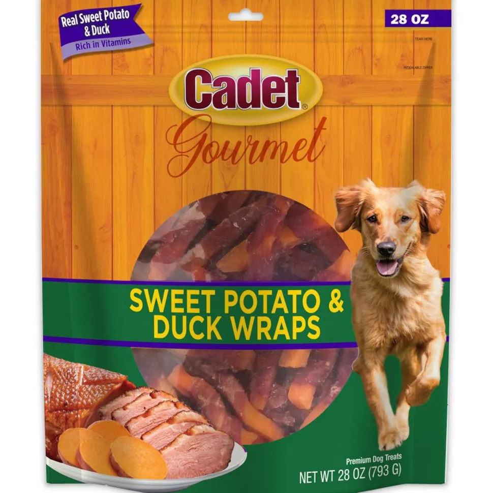 Cadet Gourmet Sweet Potato & Duck Wrapped Dog Treats 28-oz