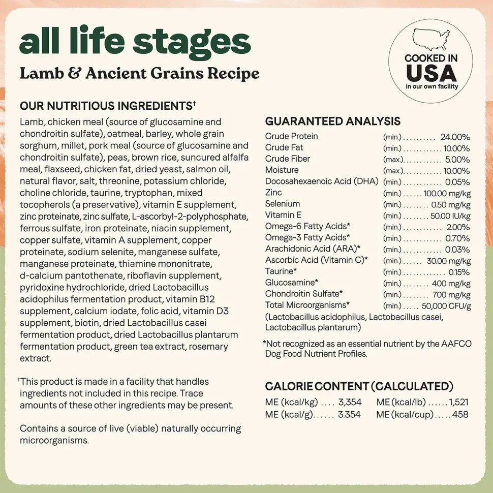 Canidae All Life Stages Dry Dog Food Real Lamb & Ancient Grains Recipe 5- lb