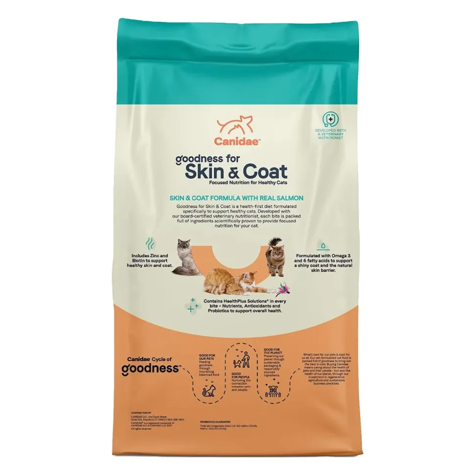 CANIDAE PURE Goodness for Skin & Coat Adult Dry Cat Food Salmon 10-lb