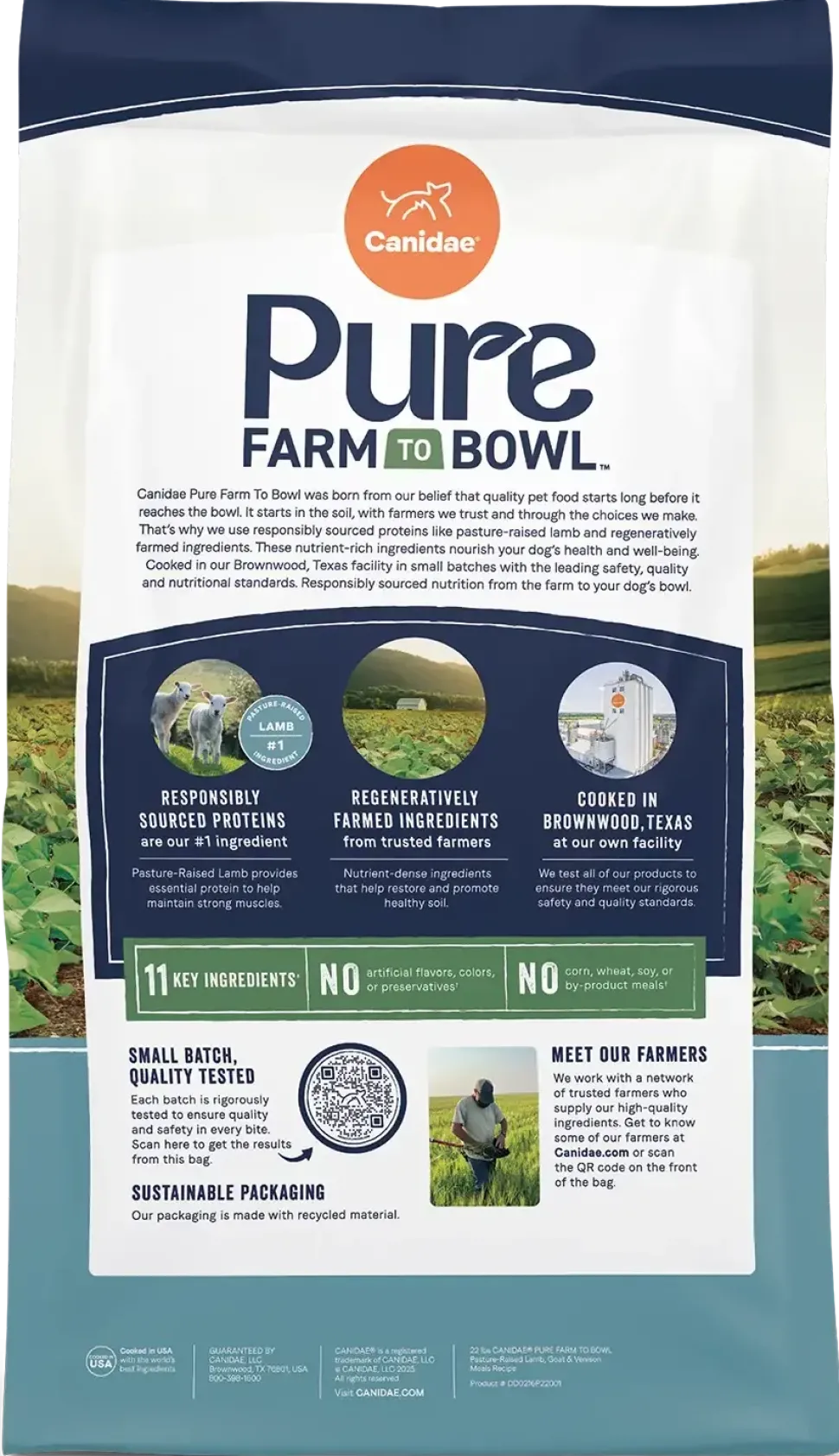 Canidae Pure Goodness Grain-Free Limited Ingredient Adult Dry Dog Food Lamb, Goat & Venison Meals Recipe 4-lb