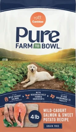 CANIDAE PURE Goodness Grain-Free Adult Dry Dog Food Real Salmon & Sweet Potato 4-lb