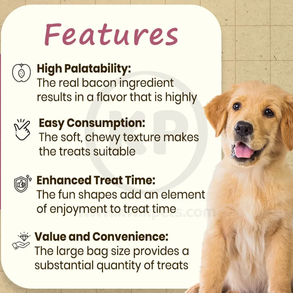 Canine Carry Outs Soft & Chewy Dog Treats Bacon 22.5-oz
