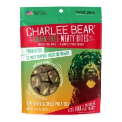 Charlee Bear Grain-Free Meaty Bites Beef Liver & Sweet Potatoes Freeze-Dried Dog Treats 2.25-oz