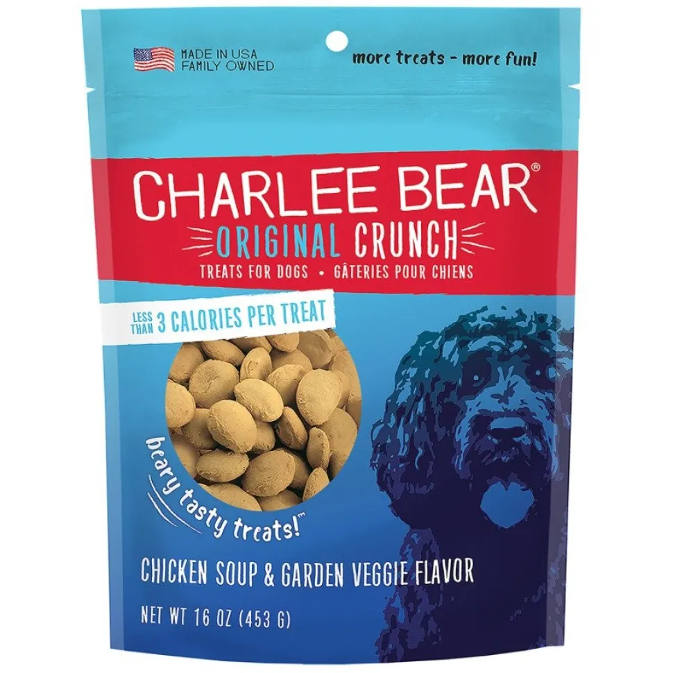 Charlee Bear Original Crunch Dog Treats Chicken Soup & Garden Veggie 16-oz