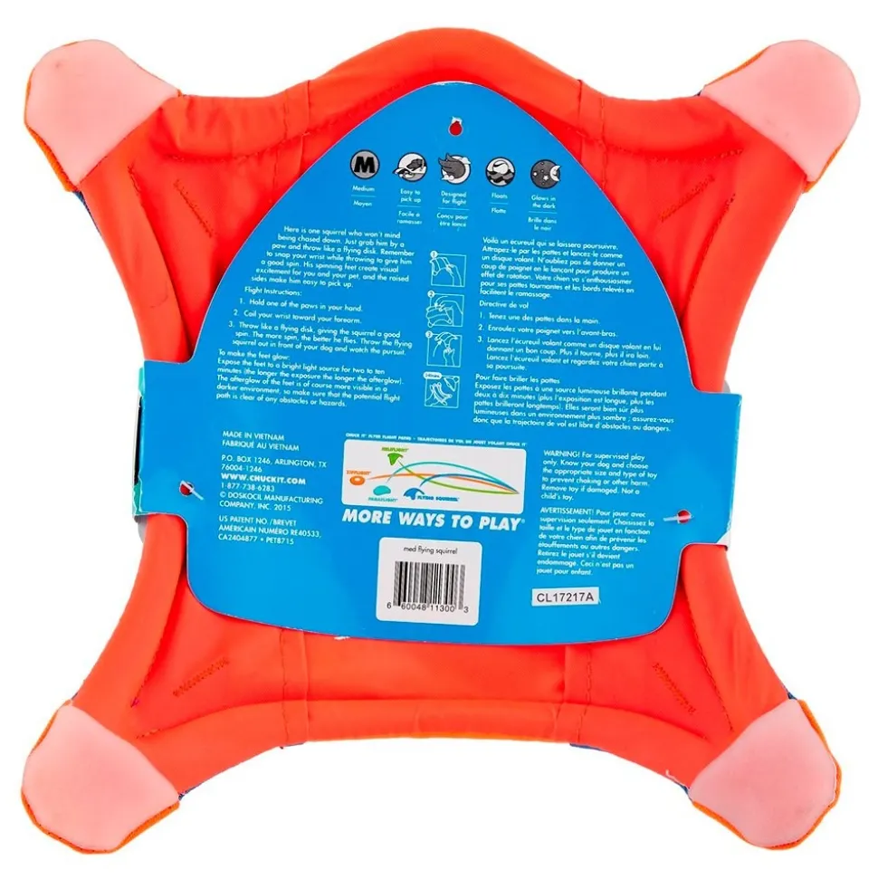 Chuckit! Flying Squirrel Dog Toy Assorted Medium 2 Pack