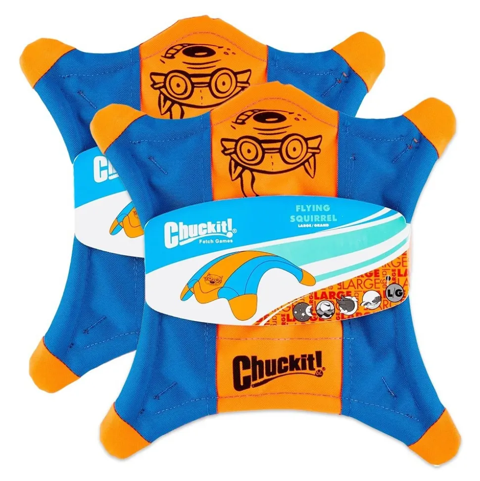 Chuckit! Flying Squirrel Dog Toy Assorted Large 2 Pack