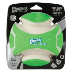 Chuckit! Kick Fetch Max Glow Dog Toy Green/White Large
