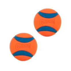 Chuckit! Ultra Ball Dog Toy Blue/Orange Medium 2 Count