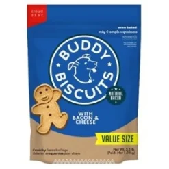 Cloud Star Buddy Biscuits Crunchy Dog Treats with Bacon & Cheese 3.5-lb