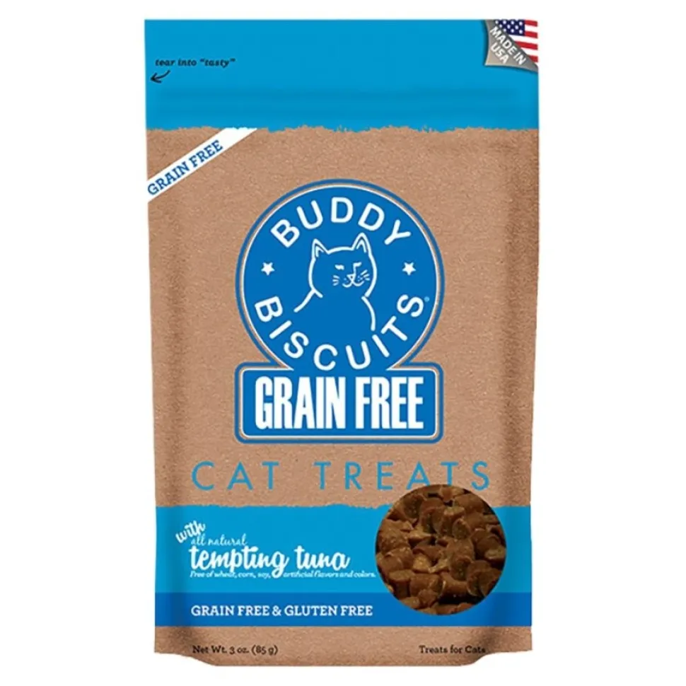 Cloud Star Buddy Biscuits Grain-Free Cat Treats Tempting Tuna 3-oz