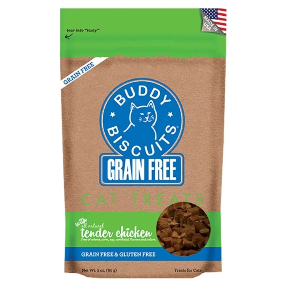 Cloud Star Buddy Biscuits Grain-Free Cat Treats Tender Chicken 3-oz