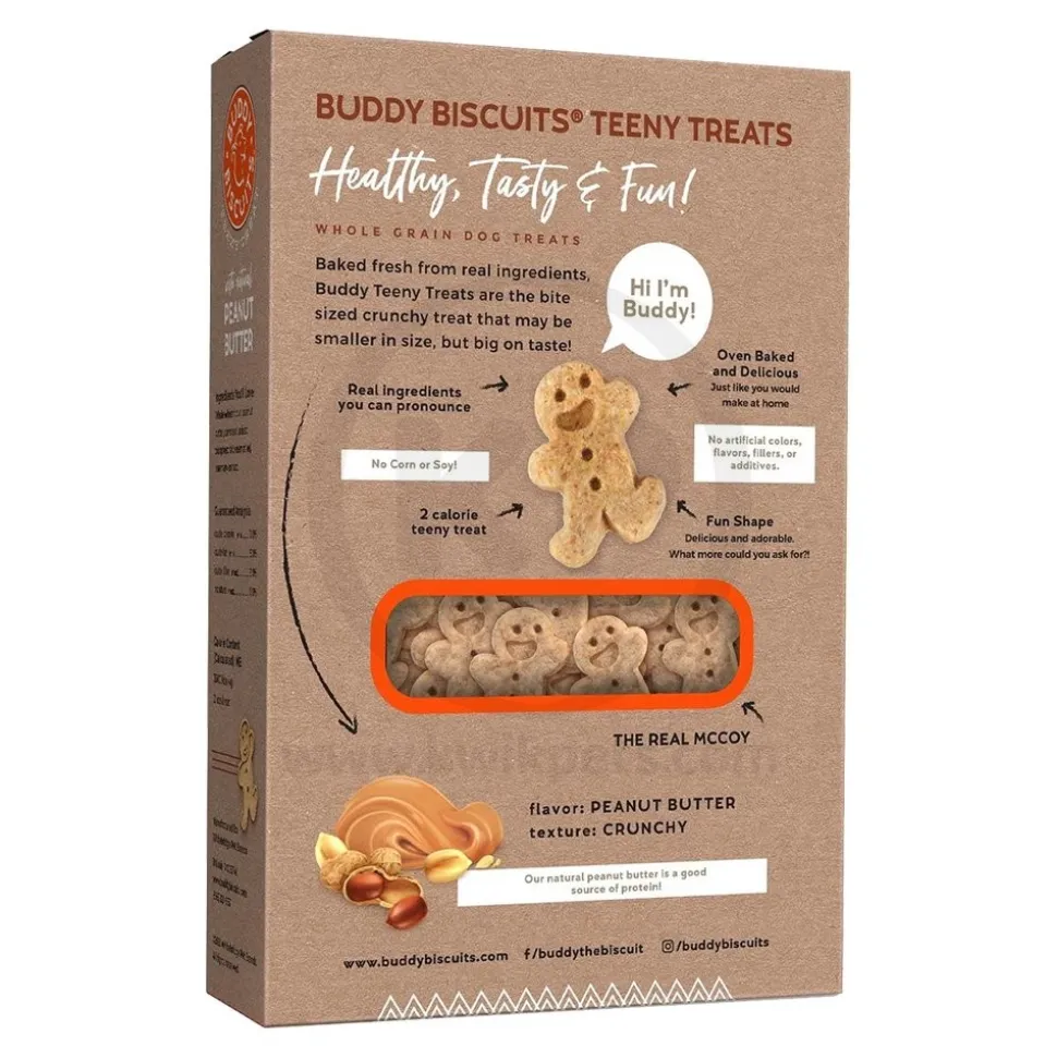 Cloud Star Buddy Biscuits Teeny Crunchy Dog Treats Peanut Butter 8-oz