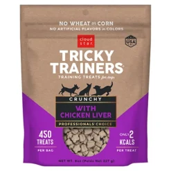 Cloud Star Tricky Trainers Crunchy Dog Training Treats Chicken Liver 8-oz