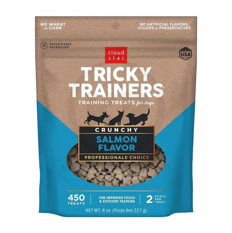 Cloud Star Tricky Trainers Crunchy Dog Training Treats Salmon 8-oz