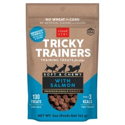 Cloud Star Tricky Trainers Grain Free Soft & Chewy Dog Training Treats Salmon 5-oz