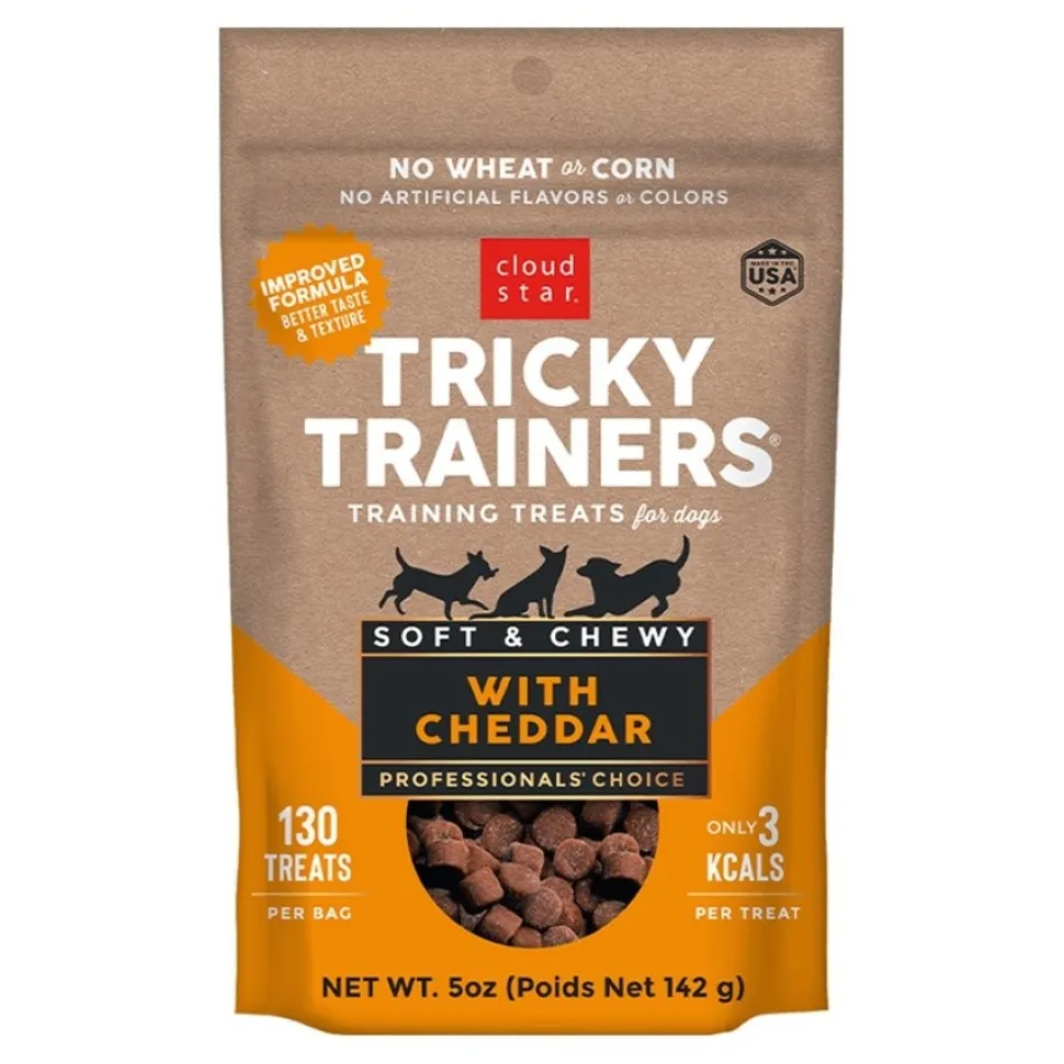 Cloud Star Tricky Trainers Soft & Chewy Dog Training Treats Cheddar 5-oz
