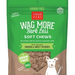 Cloud Star Wag More Bark Less Grain Free Soft Chews Dog Treats with Natural Chicken & Sweet Potato 5-oz