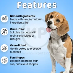 Cloud Star Wag More Bark Less Grain Free Biscuits Crunchy Dog Treats with Natural Peanut Butter & Apple 14-oz