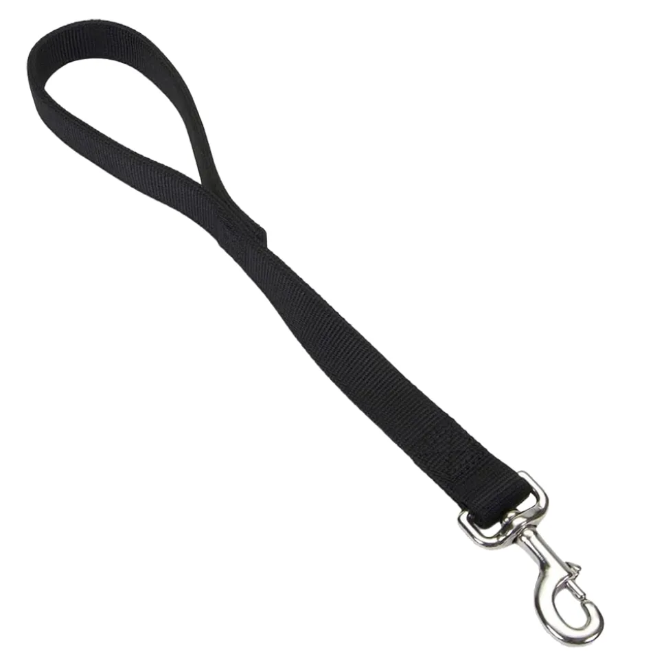 Coastal Double-Ply Nylon Traffic Dog Leash Black 1 in X 24 in