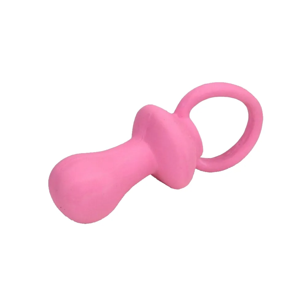 Coastal Rascals Latex Pacifier Dog Toy Pink 4.5 in