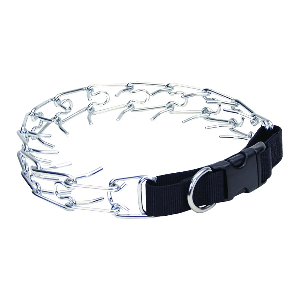 Coastal Titan Easy-On Prong Dog Training Collar with Buckle Black 2 mm x 14 in