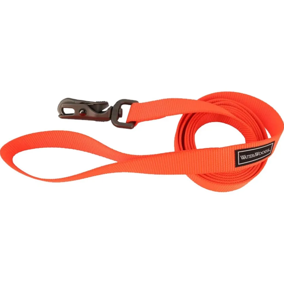 Coastal Water & Woods Dog Leash Safety Orange 6 ft