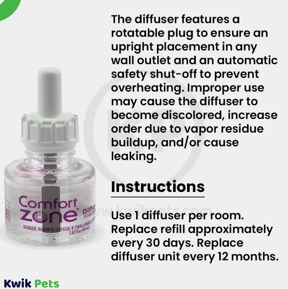 Comfort Zone Cat Calming Diffuser Refill 60 Day Use 2 Count 48-ml