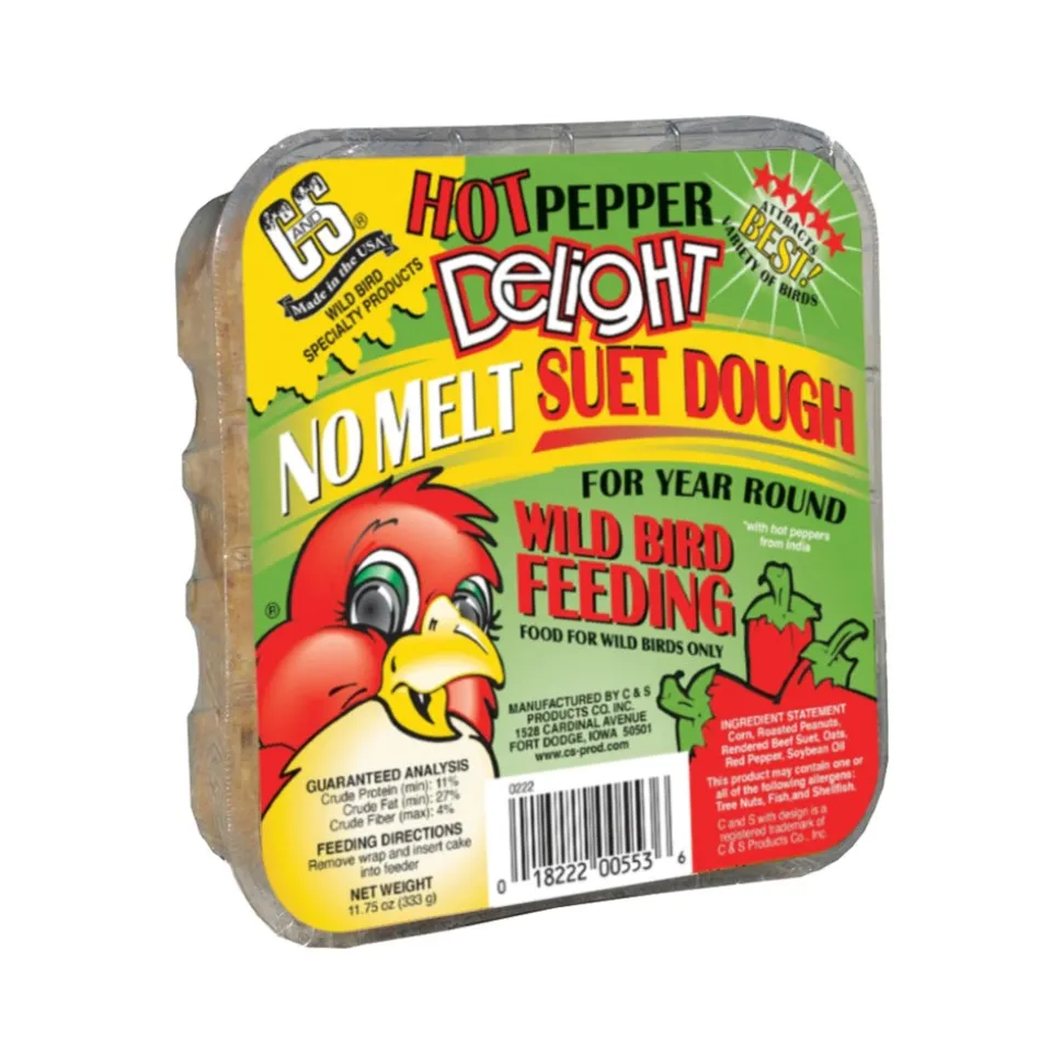 C&S Hot Pepper Delight No Melt Suet Dough for Wild Birds 11.75-oz
