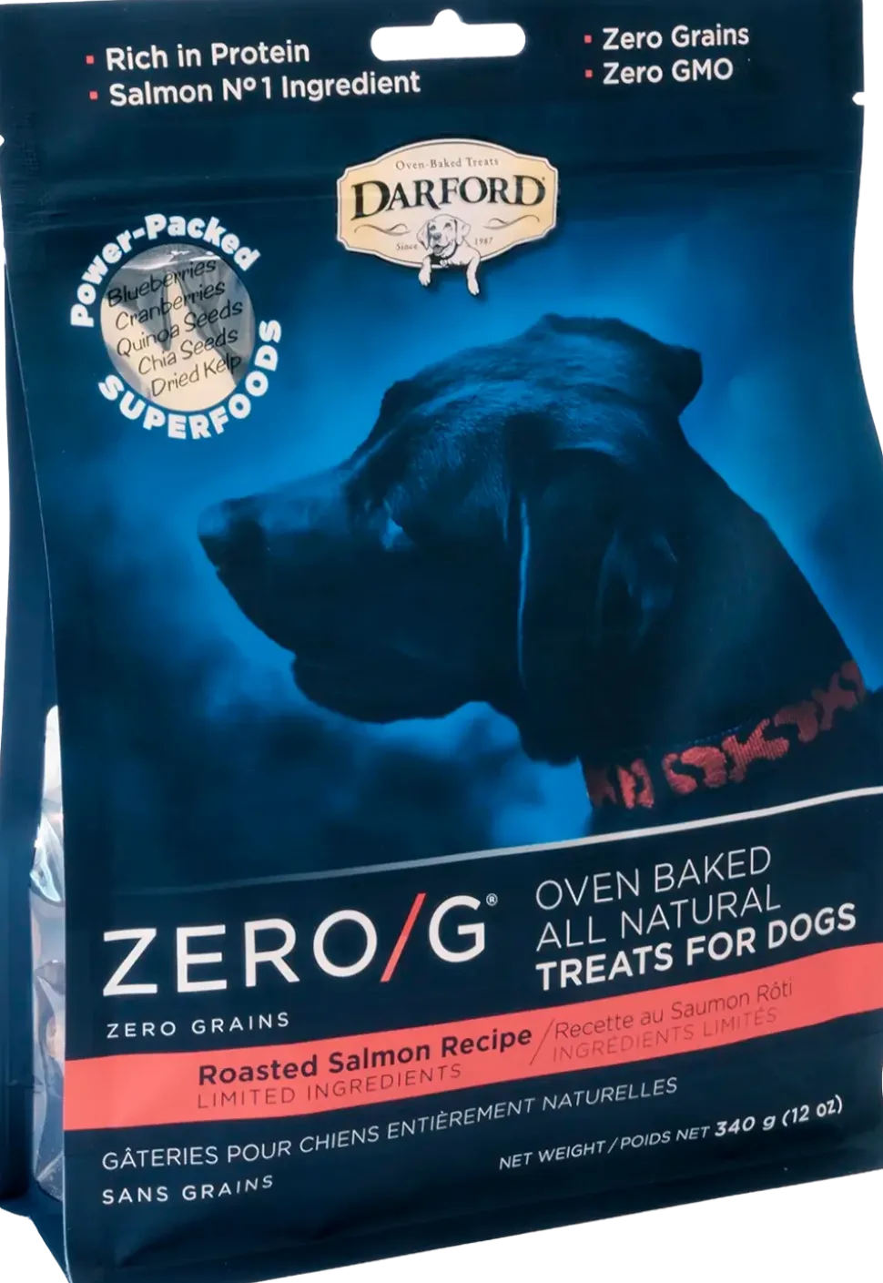 Darford Zero/G Grain-Free Roasted Salmon Dog Treats 12-oz