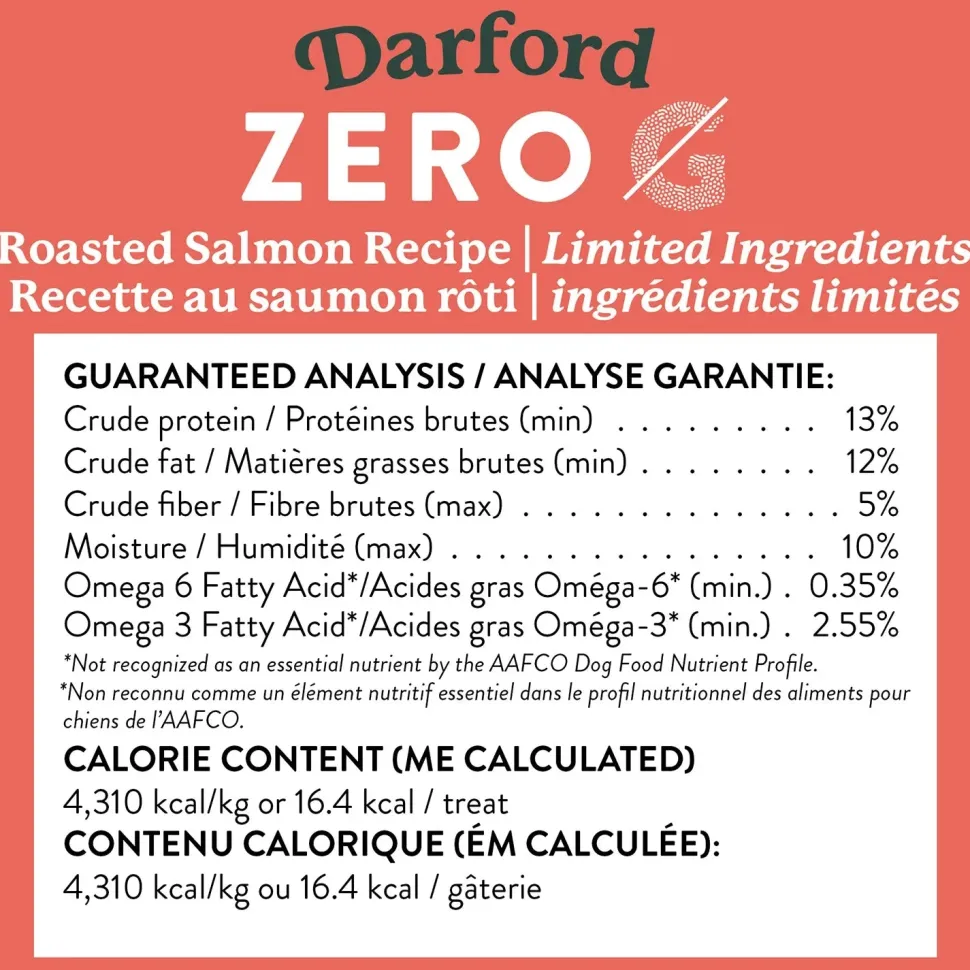 Darford Zero/G Grain-Free Roasted Salmon Dog Treats 12-oz