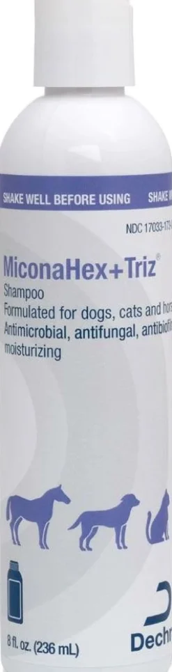 Dechra MiconaHex+Triz Antifungal & Antibacterial Medicated Shampoo for Dogs, Cats & Horses 8-oz