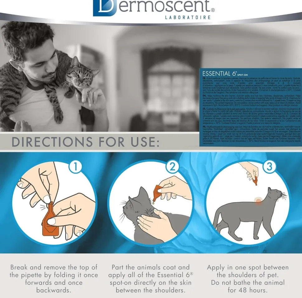 Dermoscent Essential 6 Spot-On Multifunction Skin Care for Cats