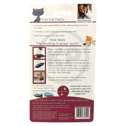 Doc & Phoebe's The Hunting Snacker Interactive Cat Feeder Toy Black & Blue 3.5-in
