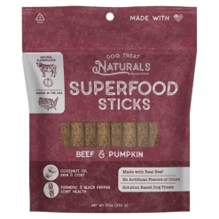 Dog Treat Naturals Superfood Sticks Dog Treats Beef & Pumpkin 10-oz