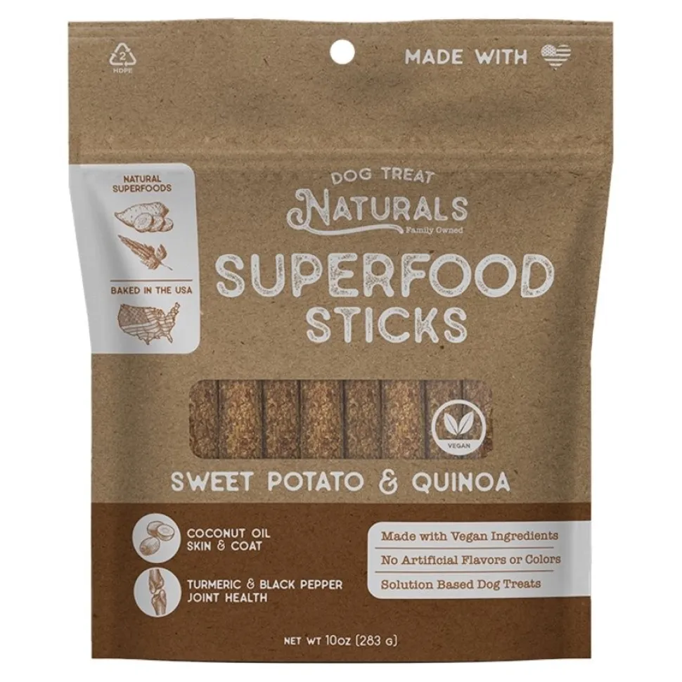 Dog Treat Naturals Superfood Sticks Dog Treats Potato & Quinoa 10-oz