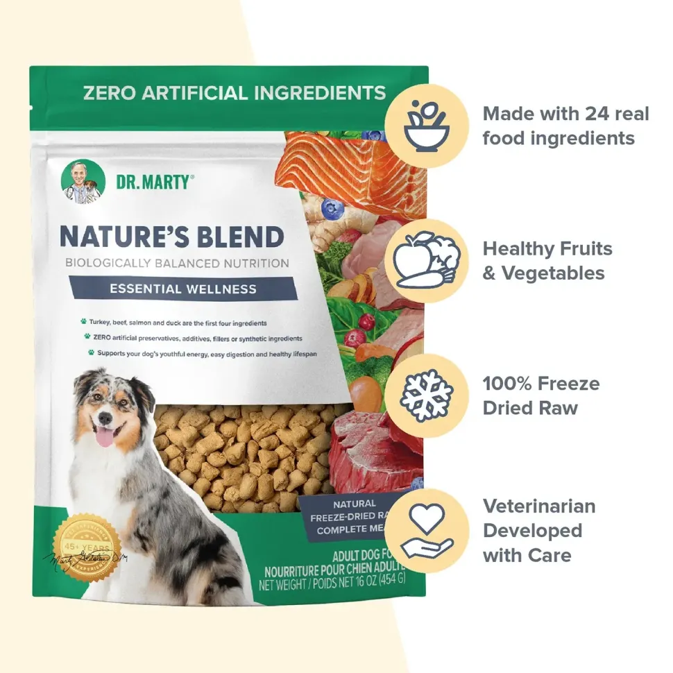 Dr. Marty Nature's Blend Essential Wellness Freeze-Dried Raw Adult Dog Food 6-oz