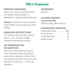 Dr. Marty Tilly's Treasures Freeze-Dried Dog Treats Beef Liver 4-oz