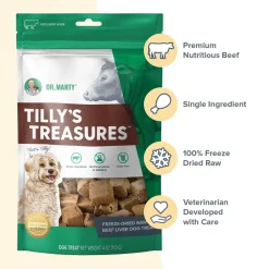 Dr. Marty Tilly's Treasures Freeze-Dried Dog Treats Beef Liver 4-oz
