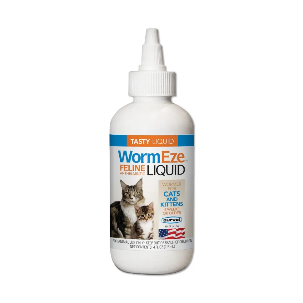 Durvet Wormeze Dewormer Liquid for Cats & Kittens 4-oz