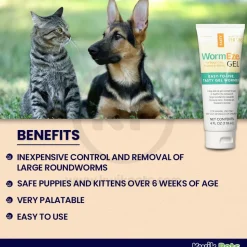 Durvet WormEze Gel for Dogs & Cats 4-oz