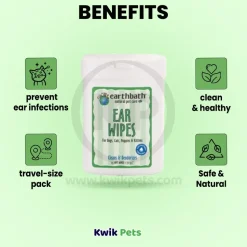 Earthbath Ear Wipes for Dogs & Cats 25 Count