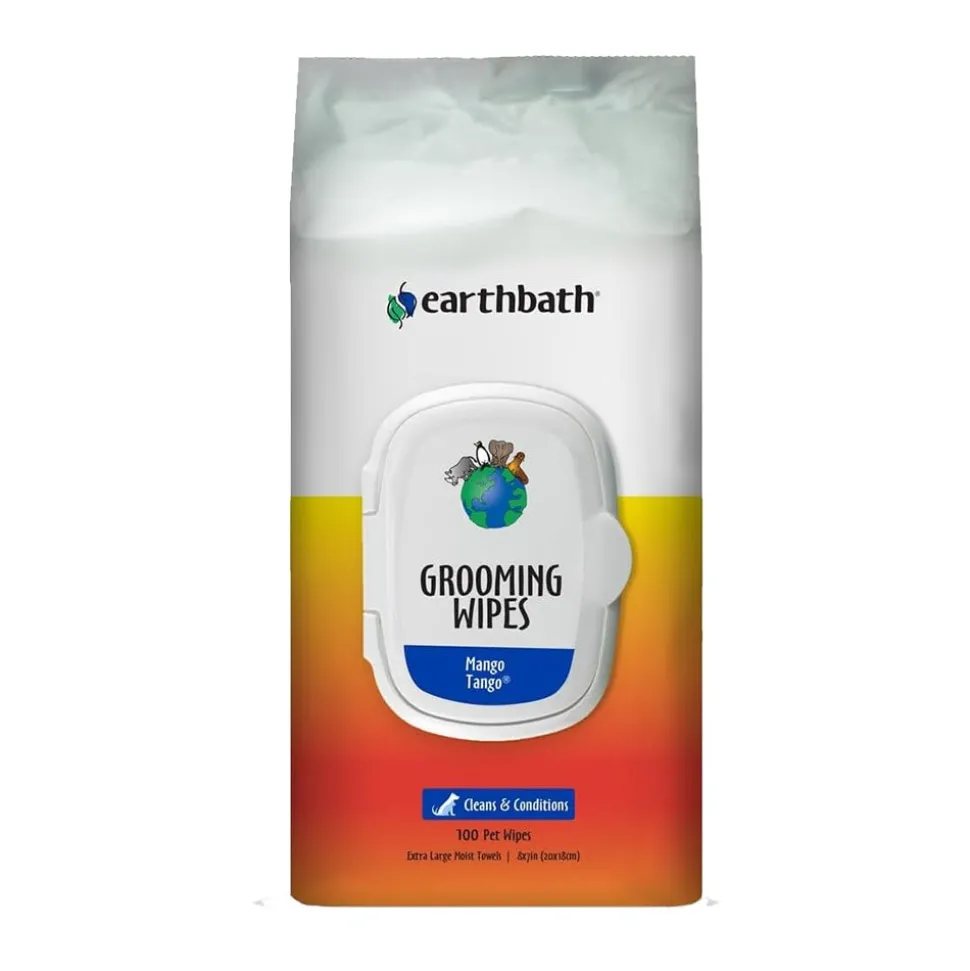 Earthbath Grooming Wipes For Dogs & Cats Mango Tango 100 Count