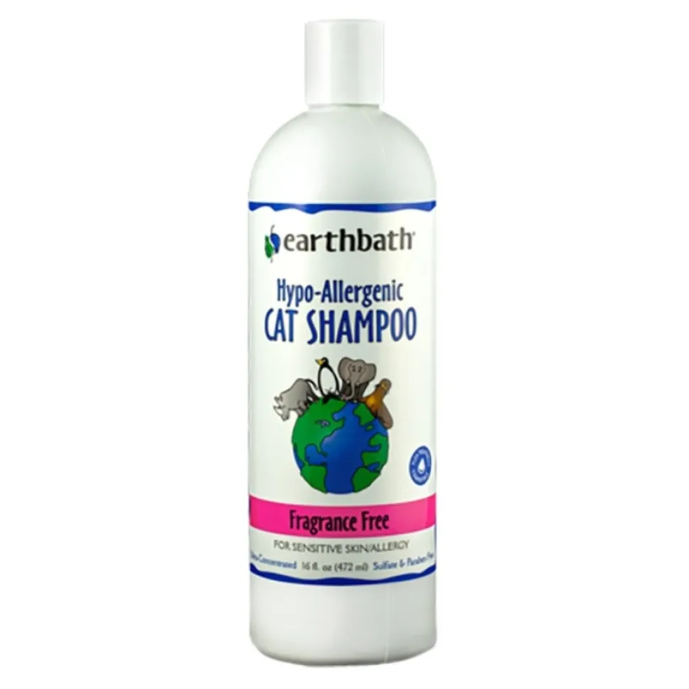 Earthbath Hypo-Allergenic Fragrance Free Cat Shampoo 16-oz
